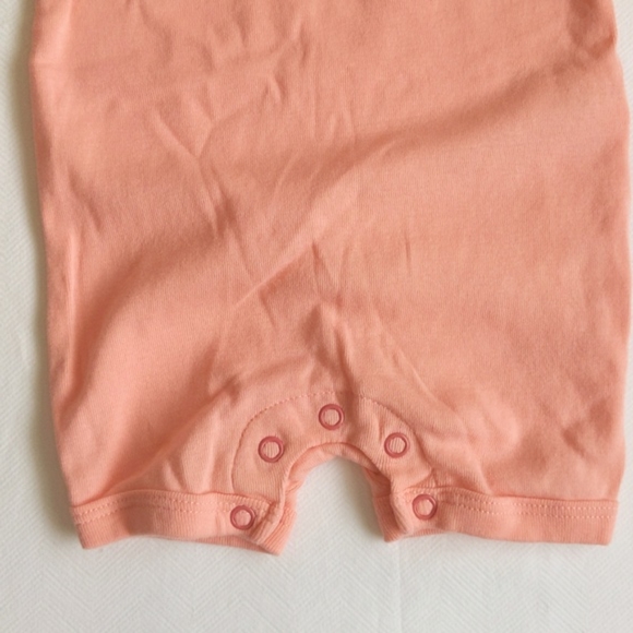 joe fresh peach rainbow comfy cotton romper playsuit 3-6 months baby girl - Picture 4 of 6